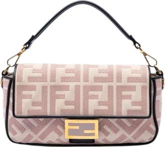 Fendi Pre-owned Baguette - Dames - Vintage Schoudertas - Roze - ONE Size - Leer - Vintage