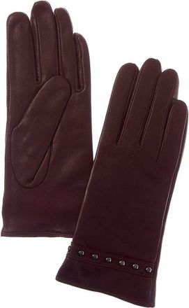 Sofiacashmere Cashmere-Lined Nappa Leather Gloves