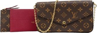 Louis Vuitton Brown Fuchsia Chain/Shoulder Wallet (Pre-Owned)