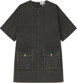 Ganni Abito con tasche - Nero