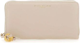 Gianni Chiarini Accessoires, Dames, Beige, ONE Size, Leer, Portemonnee met rits