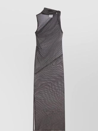 Courrèges knee length dress with asymmetric neckline