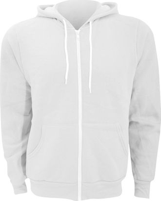 Bella + Canvas Canvas Unisex Zip-up Polycotton Fleece Hooded Sweatshirt / Hoodie