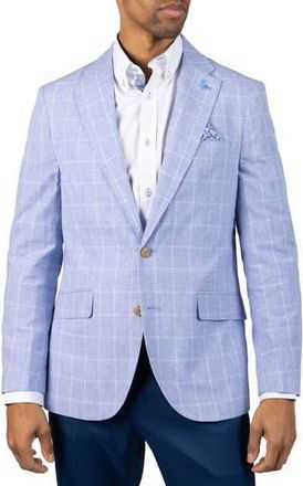 Tailorbyrd M&eacute;lange Yarn Dyed Windowpane Sport Coat in Light Blue at Nordstrom Rack, Size 38 Regular