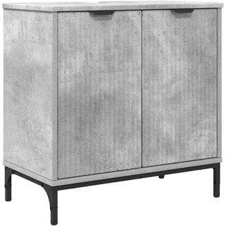 vidaXL Bathroom Sink Cabinet Concrete Grey 60.5 x 33.5 x 61 cm vidaXL
