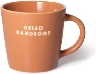 Vondels cappuccino mok HELLO HANDSOME terracotta (250 ml)