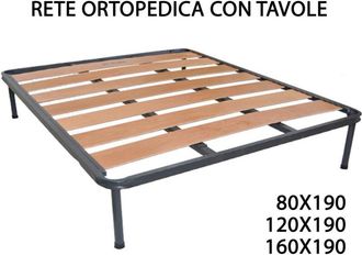 Trade Shop Trade Shop - Red Super Ortop&eacute;dica Redes Ortop&eacute;dicas Con 7 Tablas De Madera Estructura Tubular - -160x
