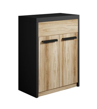 Badplaats Mueble De Lavabo Adam 60 Cm - Negro Con Roble - Mueble De Ba&ntilde;o C