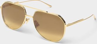 Bottega Veneta Fine frame aviator sunglasses