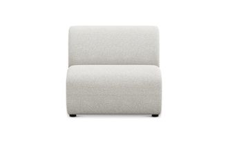 Castlery Auburn Armless Sofa Customized, (Performance Boucle) Light Grey, Spill Resistant, Modular for Sofas by Castlery