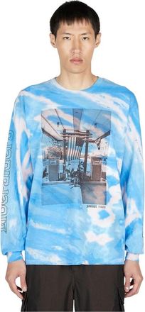 Liberaiders Tie Dye Long Sleeve T-Shirt - Heren - Longsleeves - Blauw - M - Katoen - Tops