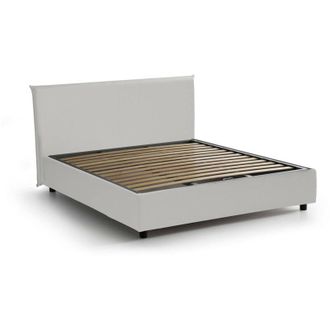 Dmora Dmora - Talamo Italia - Letto alla francese Africa, Letto contenitore in ecopelle, Apertura frontale, Adatto per materasso Cm 140x190, 100% Made in