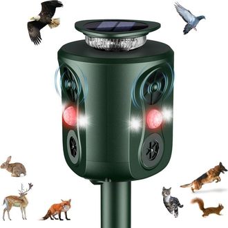 OEM Repulsor Animal Solar Ultrasonico 360 Grados Ip66 Para Exterior Jardin Patio Garaje 1 Unidad