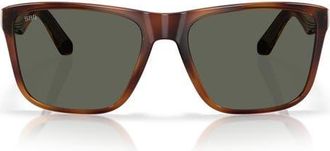 Costa 59mm Polarized Rectangular Sunglasses in Tortoise/Gray 580G at Nordstrom