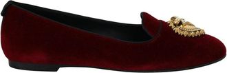 Dolce & Gabbana Bordeaux Katoenen Instappers