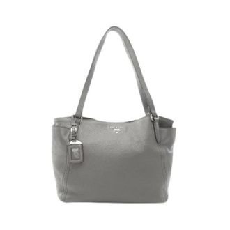 Prada Pre-owned Tote Bags, female, Gray, Size: ONE SIZE Pre-owned Vit.daino Leather Tote Bag