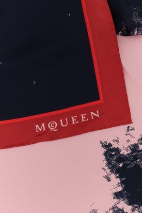 Alexander McQueen Womens Exploded Scarf Pink Silk
