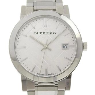 Burberry Pre-owned Watches, female, Gray, Size: ONE SIZE Pre-owned Stainless Steel Quartz Watch Bu9000