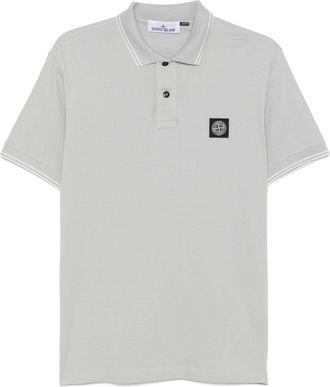 Stone Island Polo con applicazione Compass - Grigio