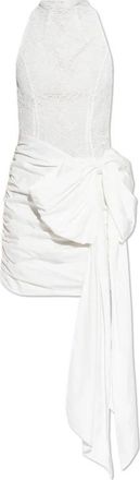 Rotate Bow Mini Dress - Dames - Feestkleedjes - Wit - M - Polyester - Kleedjes
