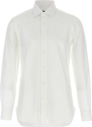 Barba Honeycomb Cotton Shirt