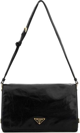 Prada Black Leather Medium Shoulder Bag