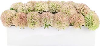 Creative Displays Inc. Handmade Faux Dahlias In Fiberstone Planter