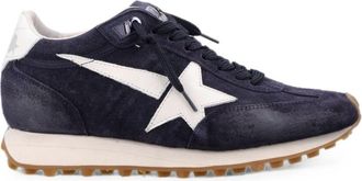 Golden Goose Navy Suede White Star Sneakers