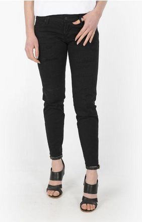 Dsquared2 Distressed Denim 5-Pocket Jeans BLACK BULL size 38