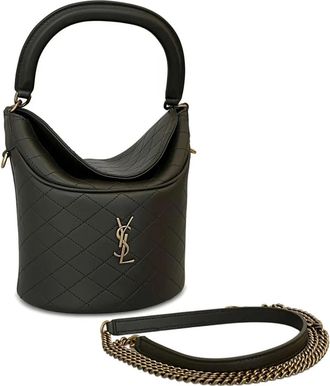 Saint Laurent Gaby gewatteerde bucket-tas - Zwart