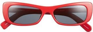 Jacquemus Capri Rectangular Sunglasses in Red/Gold at Nordstrom Rack
