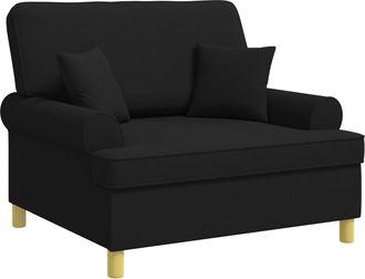 vidaXL Sill&oacute;n Con Cojines Negro Tela Vidaxl