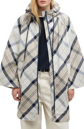 Barbour Kinsale Tartan Waterproof Raincoat in Dress Navy Tartan at Nordstrom, Size Medium