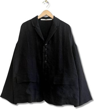 Album Di Famiglia Womens Oversized Blazer In Black