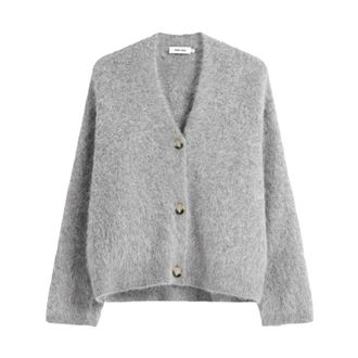 Knit-ted Maris Cardigan - Dames - Truien - Grijs - Maat: XL Nylon