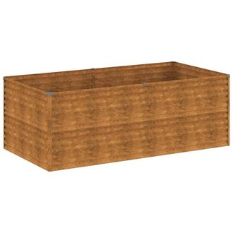 Berkfield Home Garden Raised Bed 196x100x69 cm Corten Steel in Brown | Size: 196 x 100 x 69 cm
