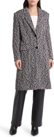 BOSS Catara Chevron Tweed Coat in Open Misc at Nordstrom Rack, Size 10