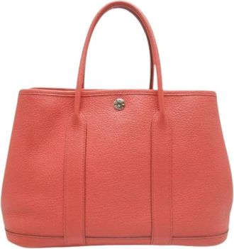 Herm&egrave;s Pre-owned Garden Handbag - Dames - Vintage Shopper - Roze - ONE Size - Leer - Vintage