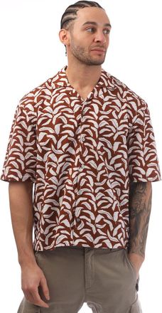 HUGO BOSS Mens Boss Lello Shirt in Brown