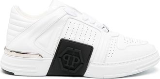 Philipp Plein low-top leather sneakers - men - Fabric/Rubber/Calf Leather - 41 - White