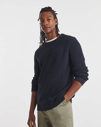 Jacamo Fisherman Raglan Knitted Jumper