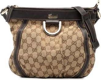 Gucci Pre-owned Cross Body Bags, female, Beige, Size: ONE SIZE Pre-owned Vintage Canvas Crossbody Bag