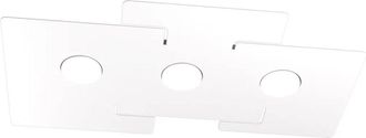 Top-Light Plafoniera Moderna Echo Metallo Bianco 3 Luci Gx53