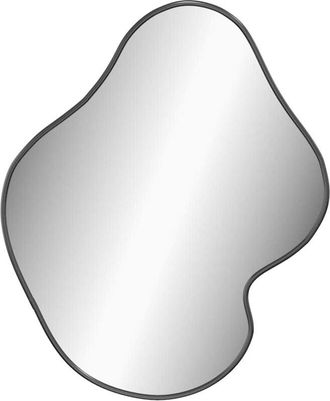 vidaXL Espejo de pared negro 60x50 cm Vidaxl