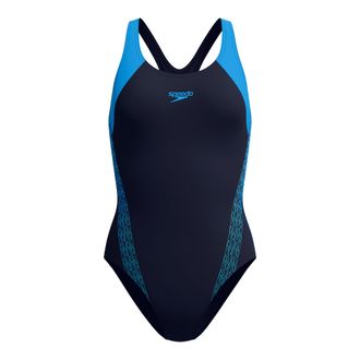Speedo Dames/dames Plaatsing Laneback Eendelig Badpak (Blauw)