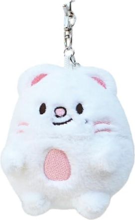 Generic stray-kiids key chain DO IT key chain Rabbit hair keyring egg sk-zoo pendant stay pendant (Hyun Jin)