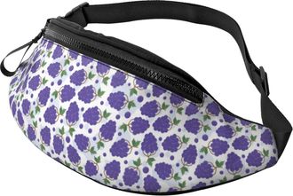 Generic Funny Grape Waist Bag Bum Bag Lightweight Bumbags For Ladies Jogging Men 14X35Cm