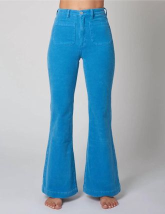Rolla's Eastcoast Flare Pants In Cornflower Blue