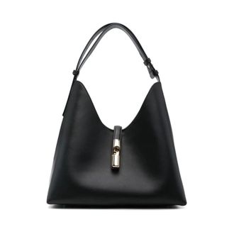Furla Shoulder Bags, female, Black, Size: ONE SIZE Goccia M Hobo Bag
