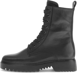 Gabor Schoenen, Dames, Zwart, 38 1/2 EU, Leer, Enkellaars met veters